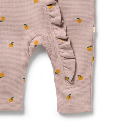 Wilson + Frenchy - Organic Waffle Ruffle Zipsuit / Mini Mando