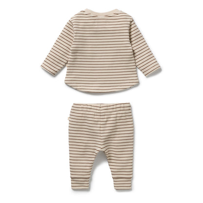 Wilson + Frenchy - Organic Waffle Set / Nutmeg Stripe
