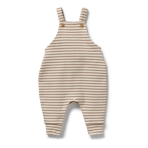 Wilson + Frenchy - Organic Waffle Overall / Nutmeg Stripe