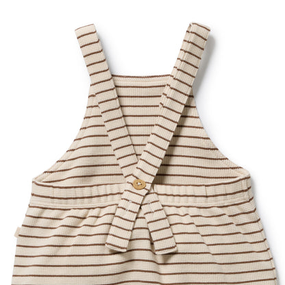 Wilson + Frenchy - Organic Waffle Overall / Nutmeg Stripe