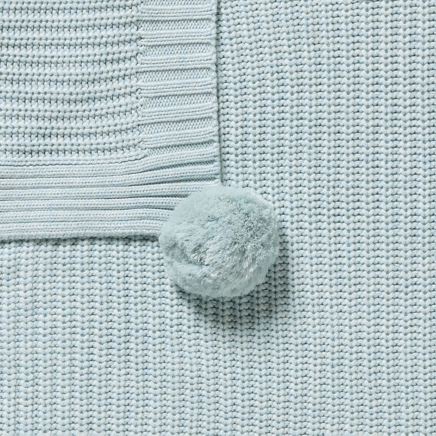 Wilson + Frenchy - Organic Knitted Blanket AW26 / Cloud Blue