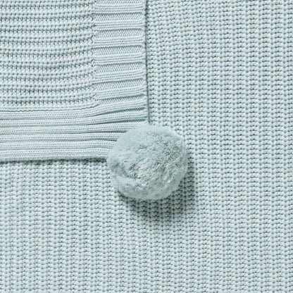 Wilson + Frenchy - Organic Knitted Blanket AW26 / Cloud Blue
