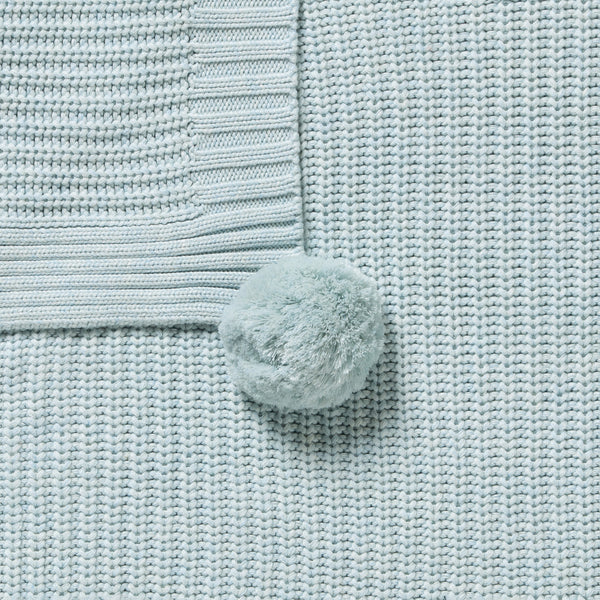 Wilson + Frenchy - Organic Knitted Blanket AW26 / Cloud Blue