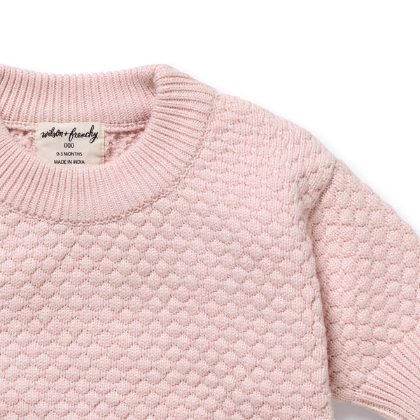 Wilson + Frenchy - Organic Knitted Bubble Jumper / Marshmellow