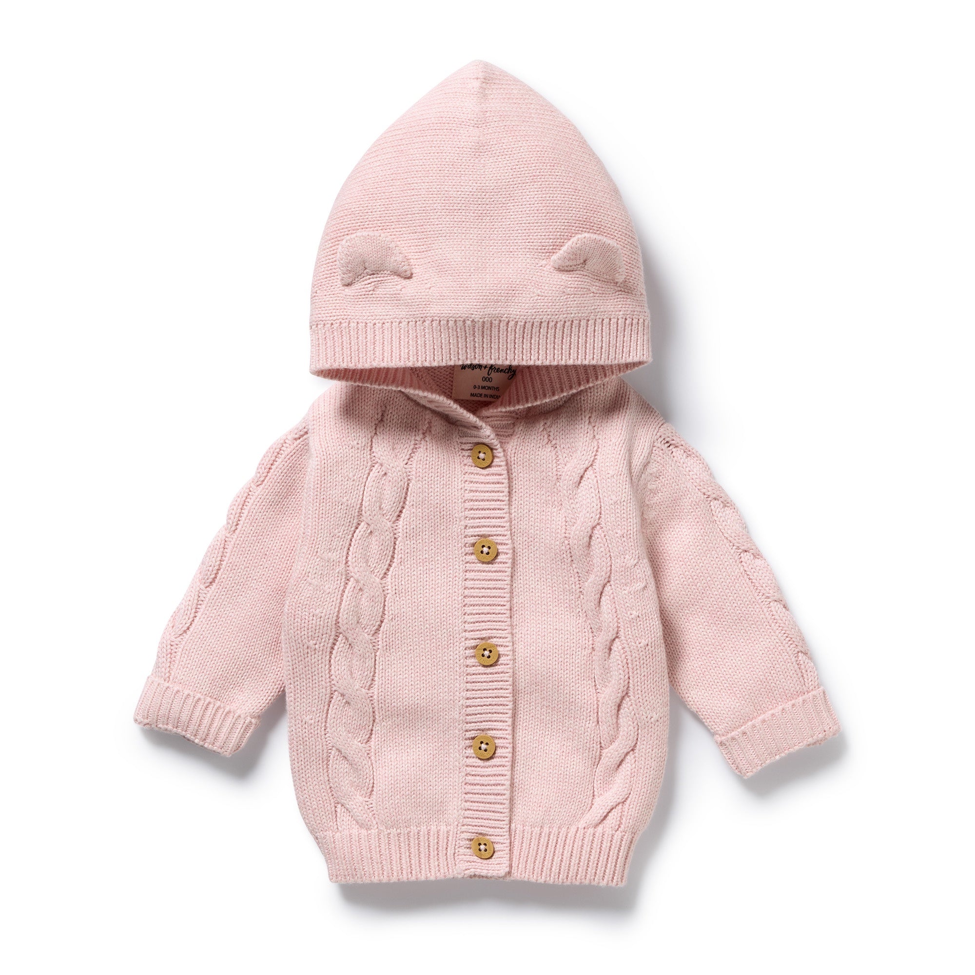 Wilson + Frenchy - Organic Knitted Cable Jacket / Marshmellow