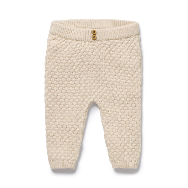Wilson + Frenchy - Organic Knitted Bauble Legging / Cream
