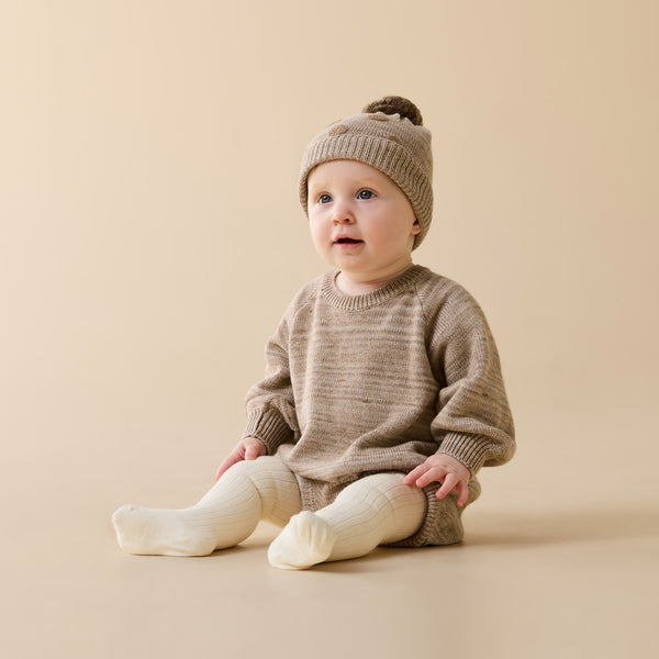 Wilson + Frenchy - Organic Knitted Bodysuit / Sandstone