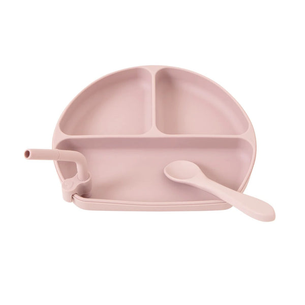 All4Ella - Silicone Plate with Straw & Spoon