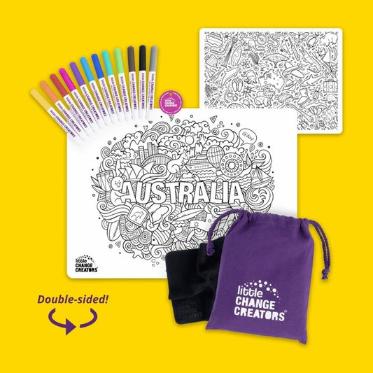 Little Change Creators - Re-Fun-Able Reusable Colouring + Doodle Mat / Australia