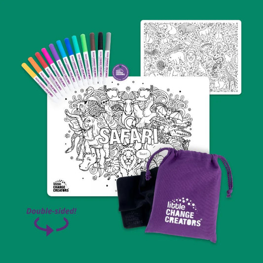 Little Change Creators - Re-FUN-able™ Colouring Set / Safari