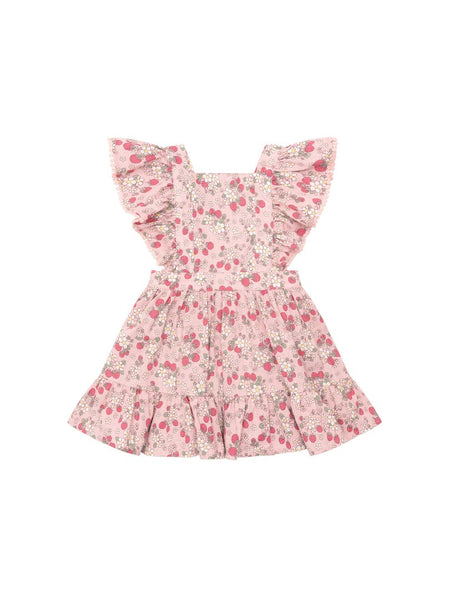 Huxbaby - Vintage Strawberry Ruffle Dress / Blush