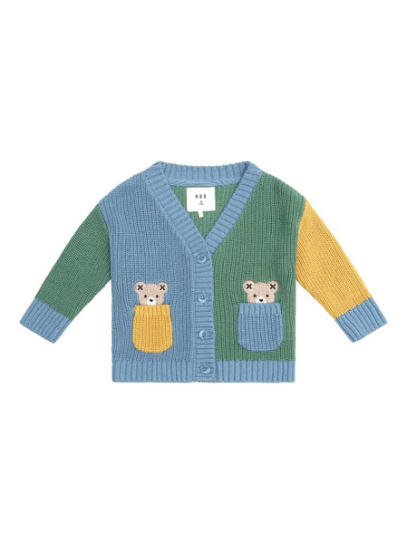 Huxbaby - Hidden Hux Fisherman Rib Cardi / Multi