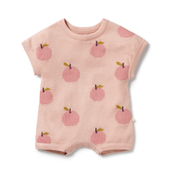 Wilson + Frenchy - Organic Knitted Growsuit / Just Peachy