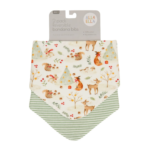 All4Ella - Bandana Bibs / 2 pack / Christmas