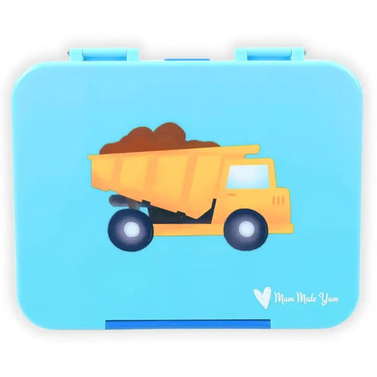 Mum Made Yum - Bento Lunchbox (Large) / Light Blue Construction