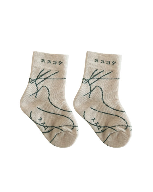 Susukoshi - Socks - Ripple / Pine