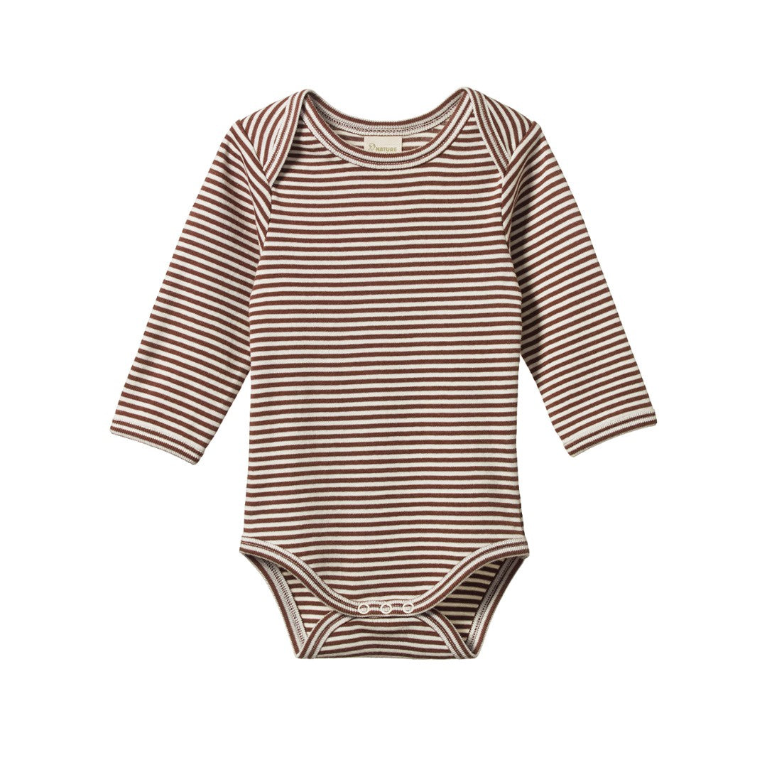 Nature Baby - Long Sleeve Bodysuit / Pinecone Stripe