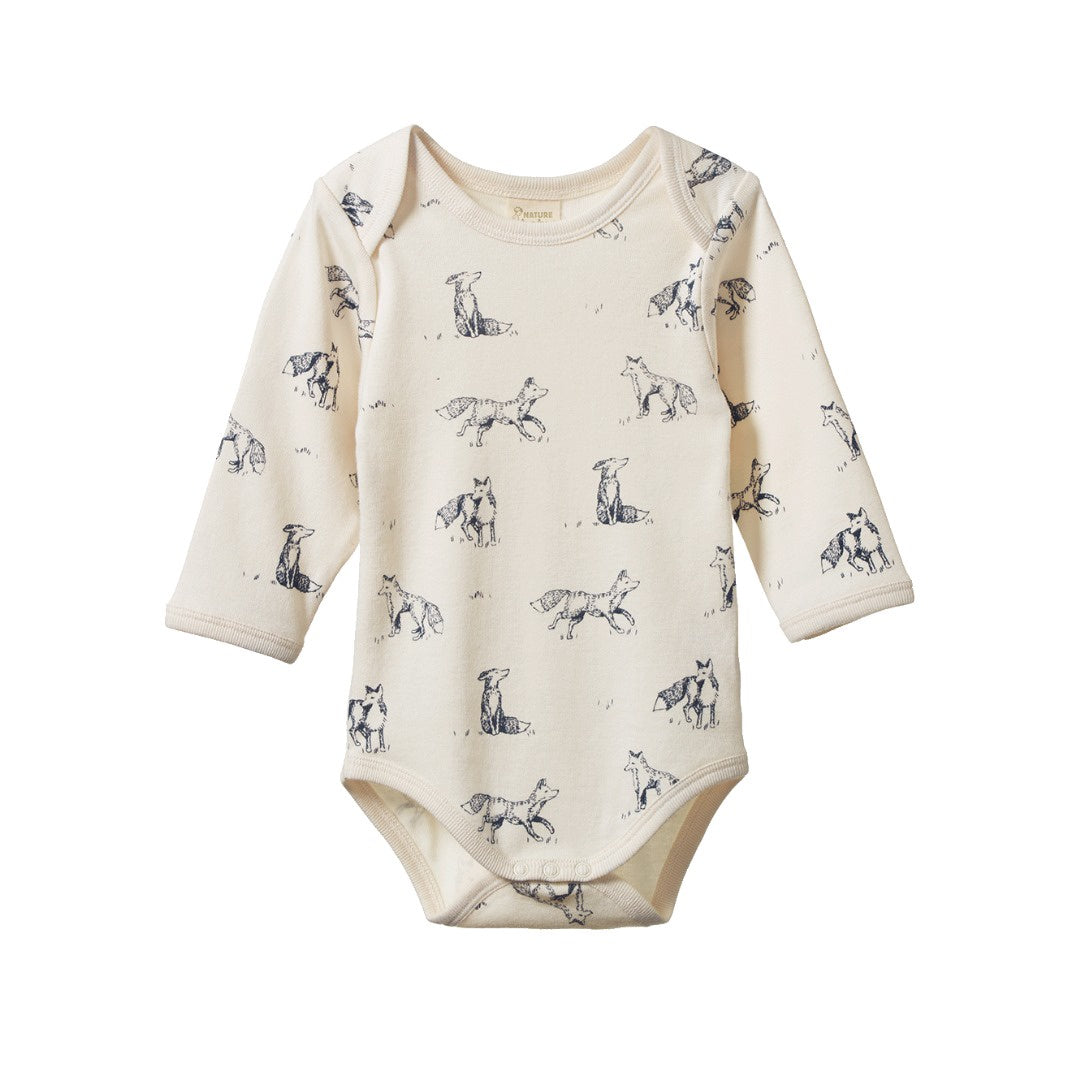 Nature Baby - Long Sleeve Bodysuit / Foxy Print