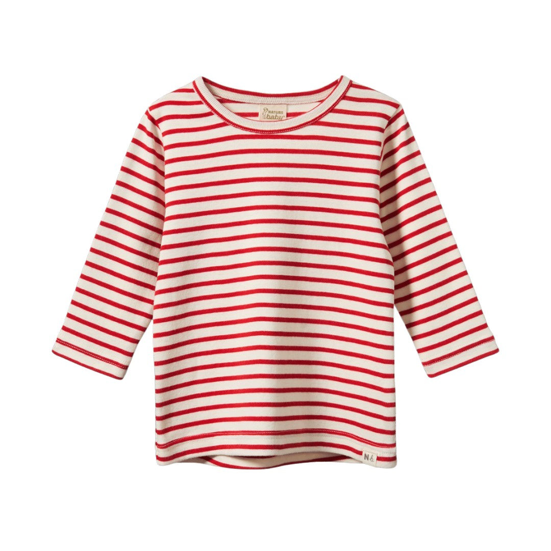 Nature Baby - Long Sleeve River Tee / Red Sailor Stripe