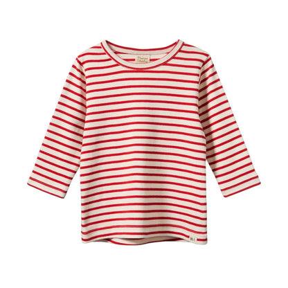 Nature Baby - Long Sleeve River Tee / Red Sailor Stripe