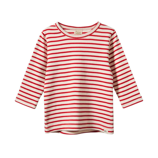 Nature Baby - Long Sleeve River Tee / Red Sailor Stripe