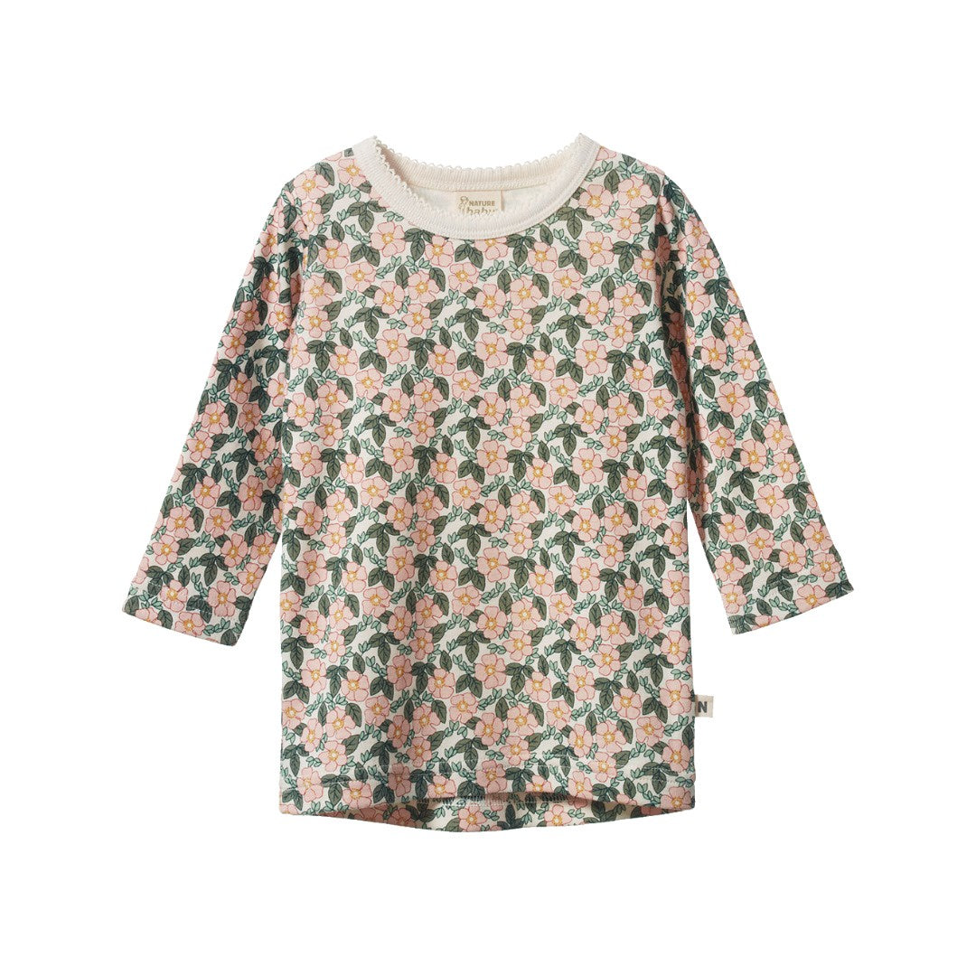 Nature Baby - Long Sleeve Cloud Tee / Garland Print