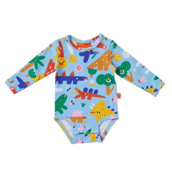 Halycon Nights - Long Sleeve Bodysuit / Dino Days