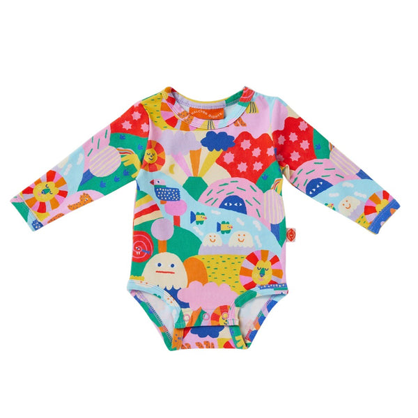 Halcyon Nights - Long Sleeve Bodysuit / Rainbow Valley