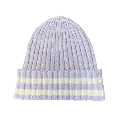 Grown Clothing - Organic Striped Pixie Beanie / Lilac Ice