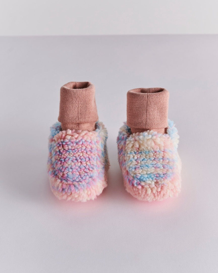 Kip & Co - Sherpa Baby Booties /  Pastel Dreams Tartan
