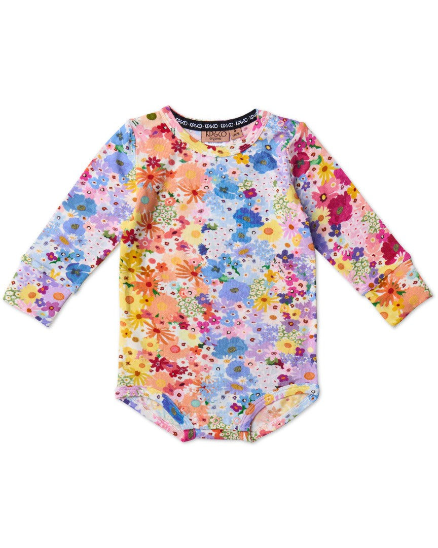 Kip & Co - Organic Long Sleeve Romper / Posie Lane