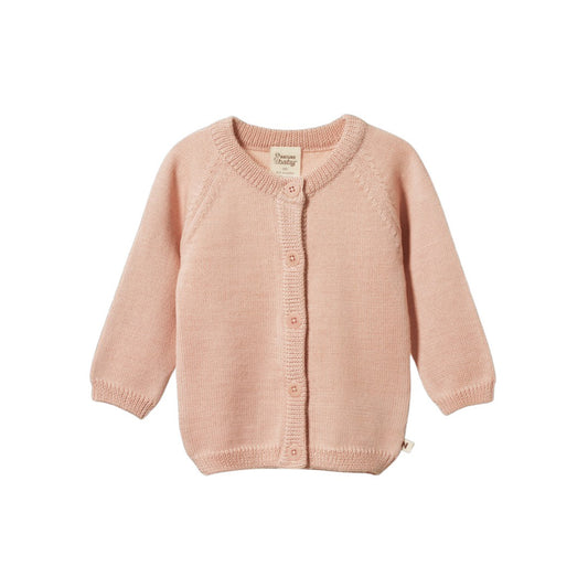 Nature Baby - Merino Knit Cardigan / Rose Dust