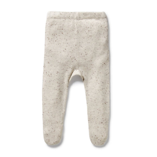 Wilson + Frenchy - Organic Knitted Legging with Feet / Cookie and Cream