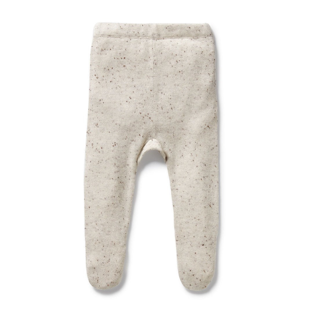 Wilson + Frenchy - Organic Knitted Legging with Feet / Cookie and Cream