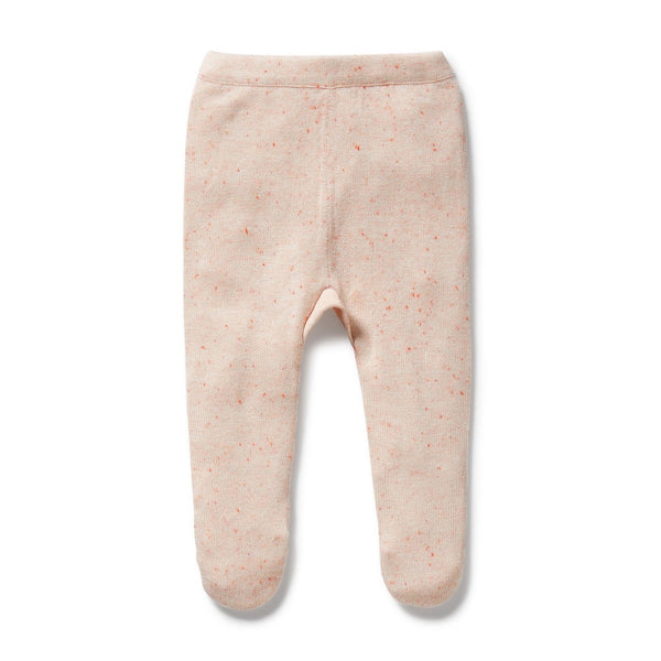 Wilson + Frenchy - Organic Knitted Legging with Feet / Fairy Floss