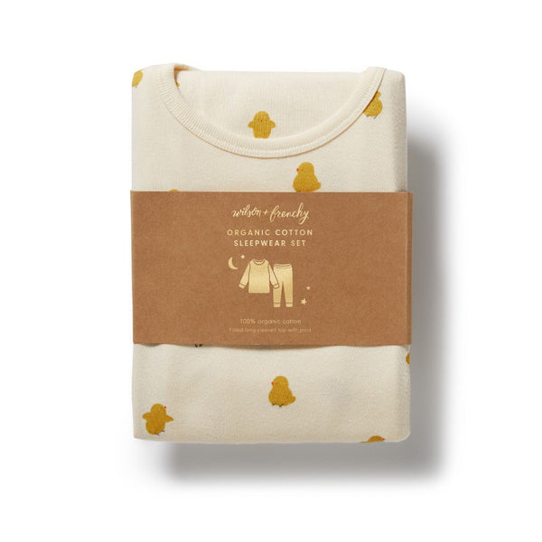 Wilson + Frenchy - Organic Long Sleeved Pyjamas / Little Chick