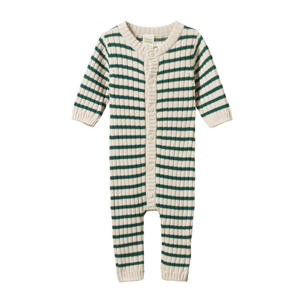 Nature Baby - Lou Suit Cotton Knit / Pine Sailor Stripe