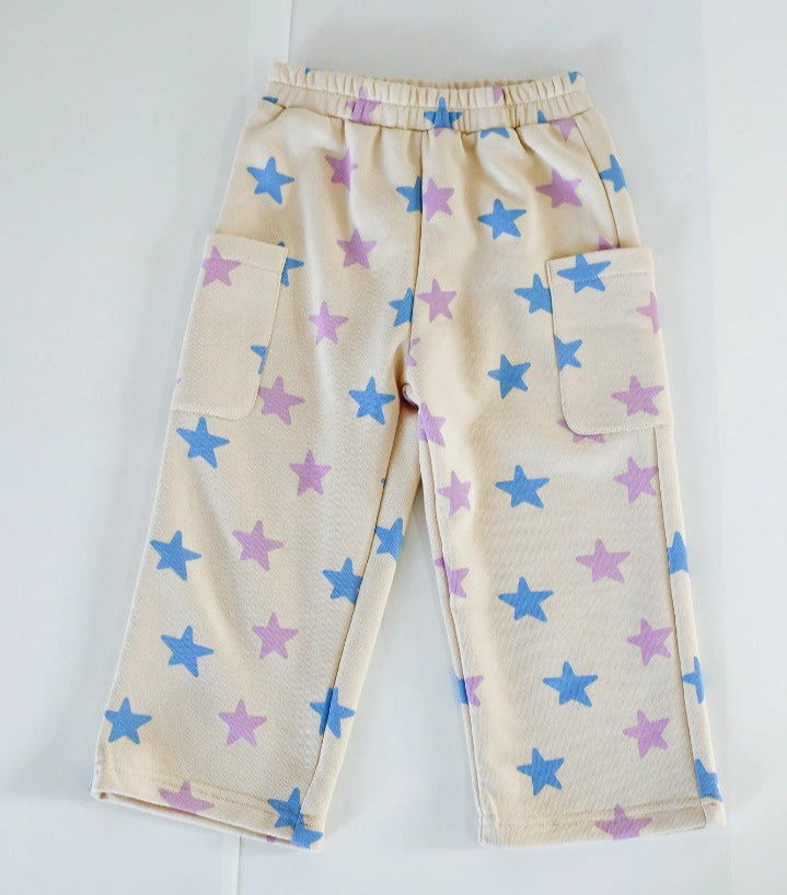 Sunday Siblings - Holiday Pants / Blue+ Purple Stars