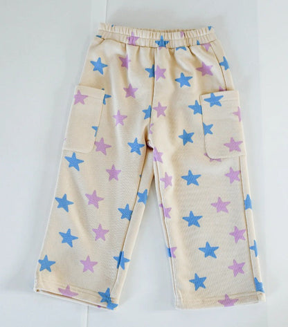 Sunday Siblings - Holiday Pants / Blue+ Purple Stars