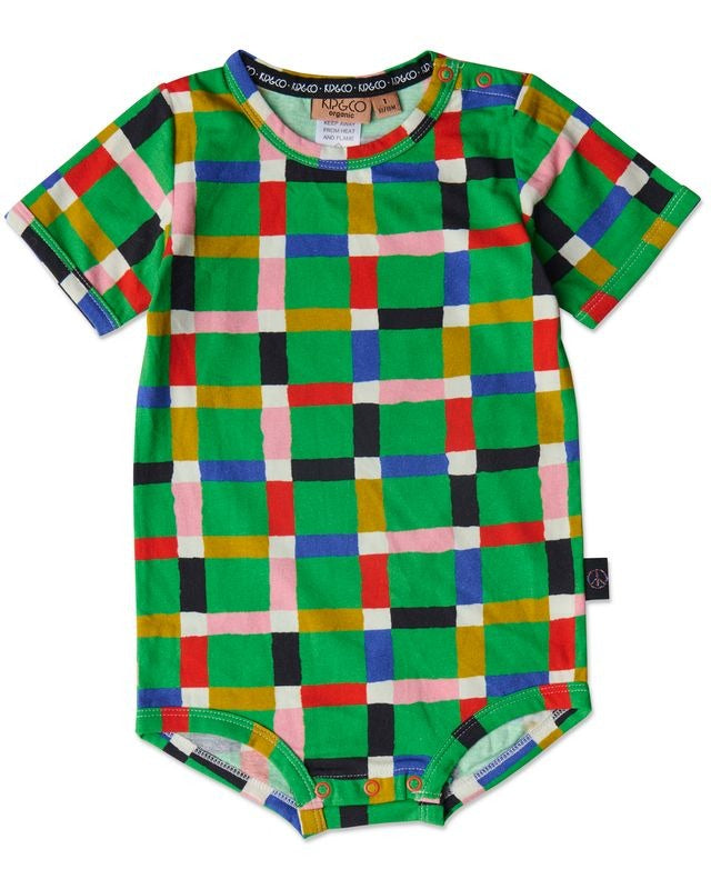 Kip & Co - Organic Short Sleeve Romper / Jolly Tartan