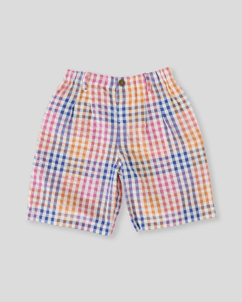 Goldie & Ace - Rainbow Gingham Kirby Relaxed Shorts