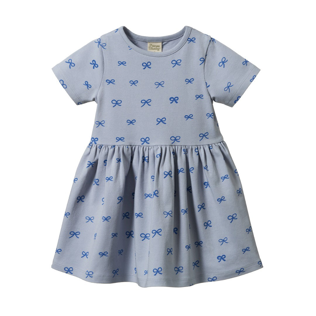 Nature Baby - Saturday Dress / Ribbons Zen Blue Print