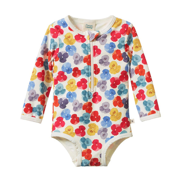 Nature Baby - One Piece Bathing Swimsuit / Painted Delphine Print