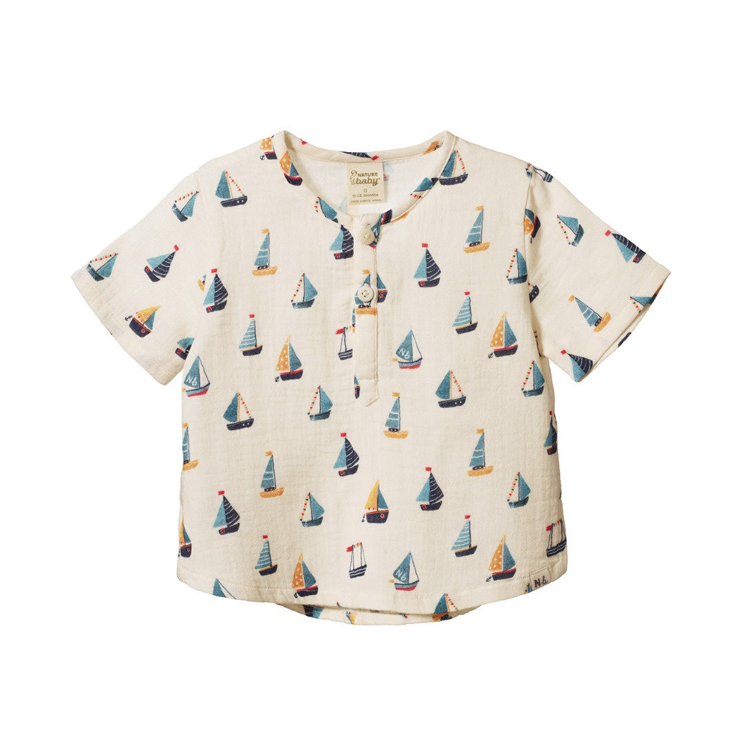 Nature Baby - Short Sleeve Caravan Shirt / Regatta Print