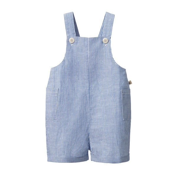 Nature Baby - Tucker Shortie Overalls / Blue Stripe