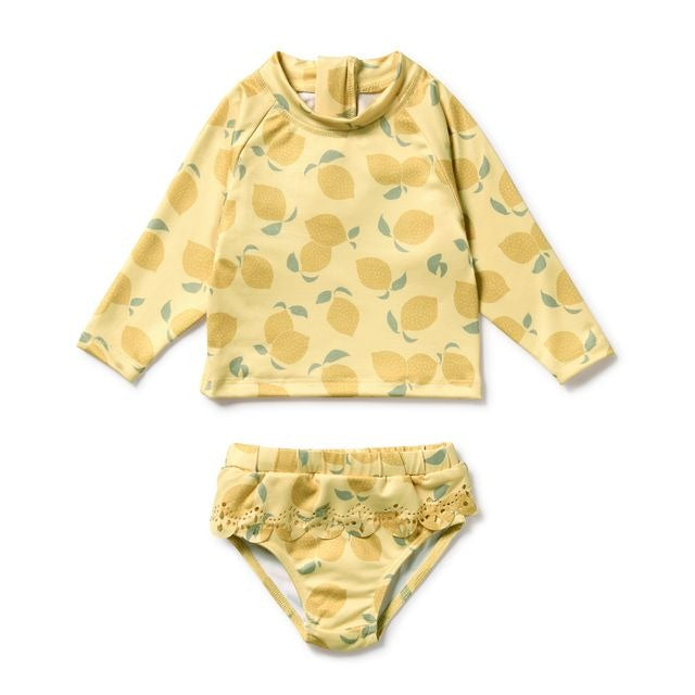 Wilson + Frenchy - Cutwork Rashie Swimset / Lemon Drop