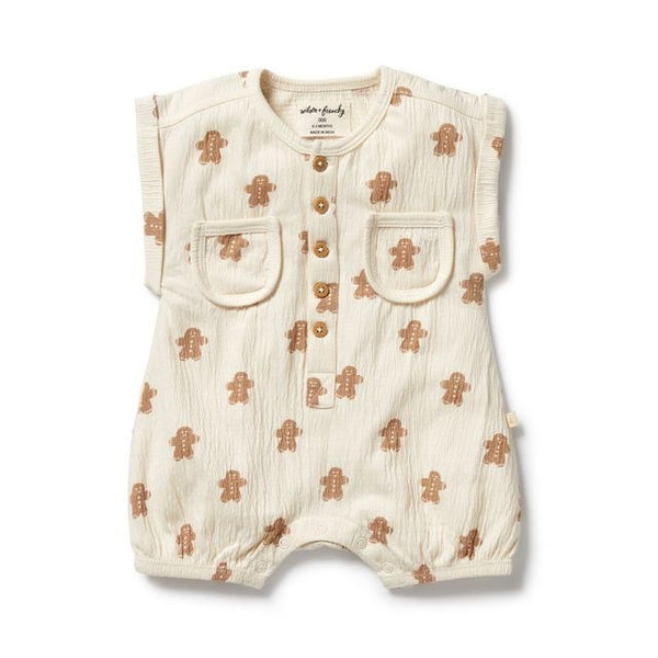 Wilson + Frenchy -  Organic Crinkle Growsuit / Spice & Nice