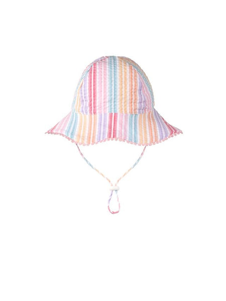 Huxbaby - Frilly Sunhat Rainbow Stripe