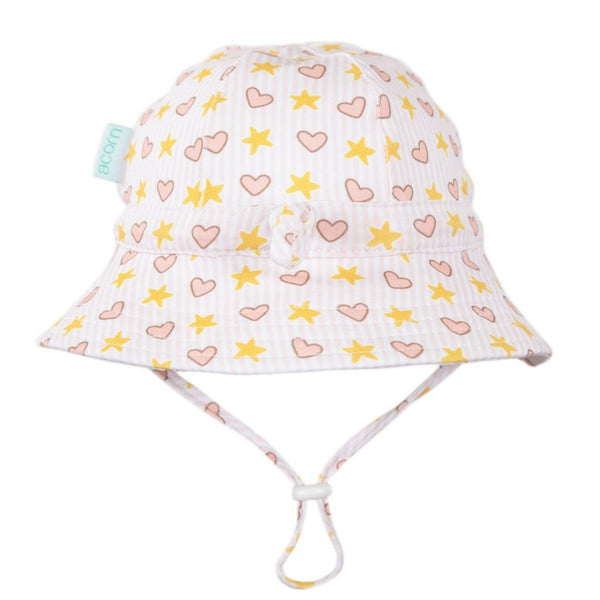 Acorn - Stretch Cotton Wide Brim Sunhat / Love and Stars