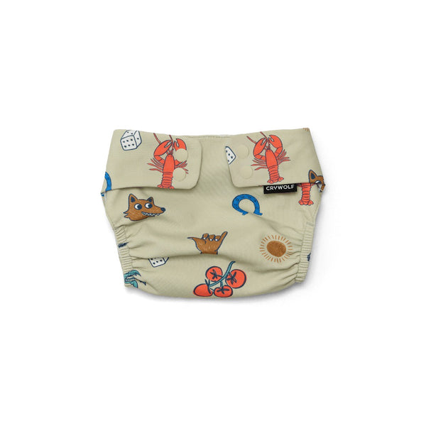 Cry Wolf - Reusable Swim Nappy / Lucky Days Sage